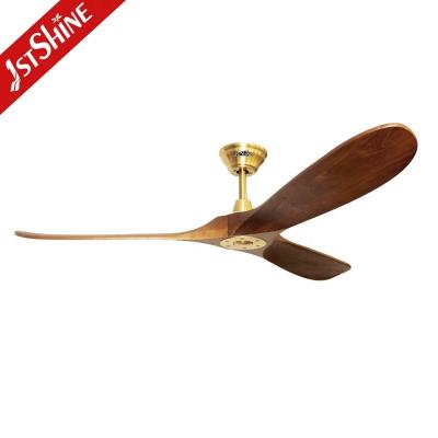 China Rotary Vane Quantity 3 220V Solid Wood Blades Ceiling Fan for Ceiling Decoration for sale