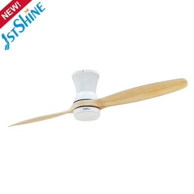 China School Living Room LED Ceiling Fan 52 inch Support Dimmer Yes 3 Colors Natural Blades for sale