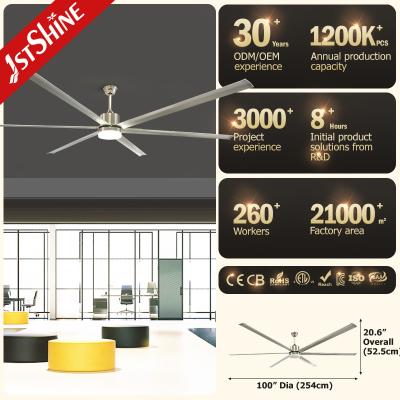 China Industrial Ceiling Fan With Light Big Size High Air Volume Commercial Indoor Dc Motor Fan for sale