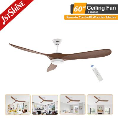 China 3 Wood Blade Ceiling Fan With Light And Remote Control Energy Saving Dc Motor for sale