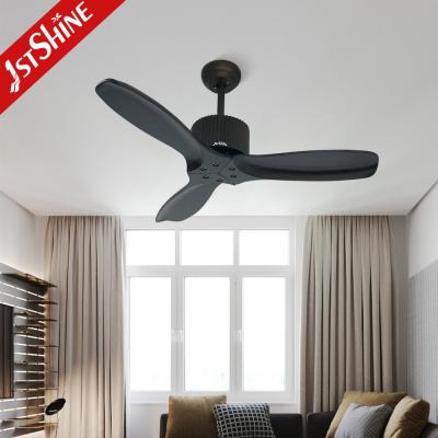 China Power Saving Decorative ROHS Ceiling Lamp With Fan 3 Solid Wood Blades for sale