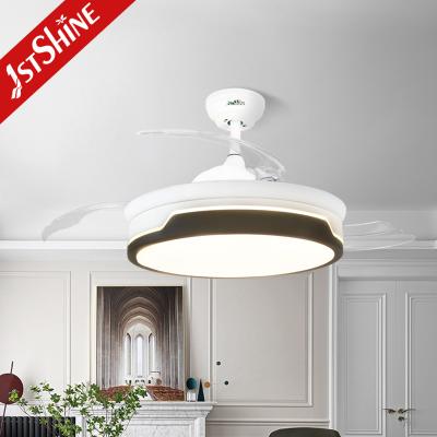 China Modern Retractable DC 65W Smart Ceiling Fan Light Dimmable 5 Speed for sale