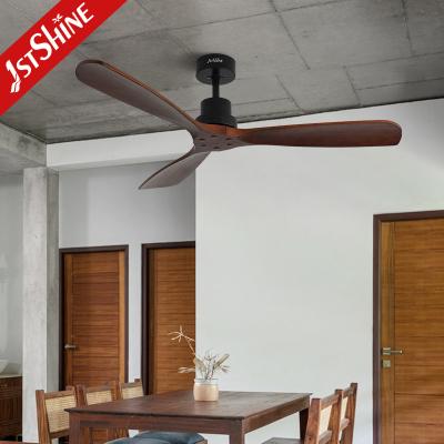 China 52 Inch Decorative Wooden Ceiling Fan With 5 Speed Remote Control for sale