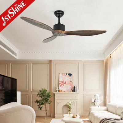 China 52 Inch 5 Speed Remote Control Decorative Wood Ceiling Fan For Bedroom for sale