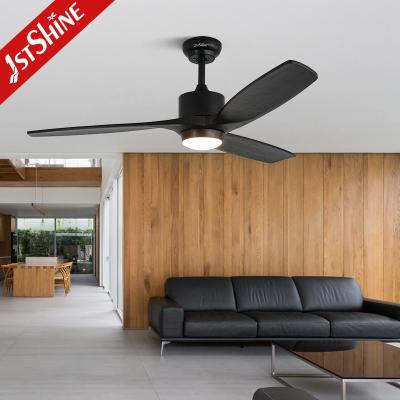 China Bedroom 6 Speed Remote Control Wooden Decorative Ceiling Fan With Led Light for sale