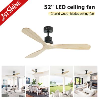 China Wood Ceiling Fan With Dc Motor Low Noise High Speed Downrod Ceiling for sale