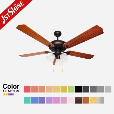 China 52 Inch 60w Noiseless Ceiling Fan 220v 5 Blades For Restaurant Living Room for sale