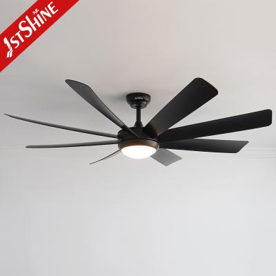 China 60 inches Black ABS Blades Ceiling Fan With Led Lighting for sale