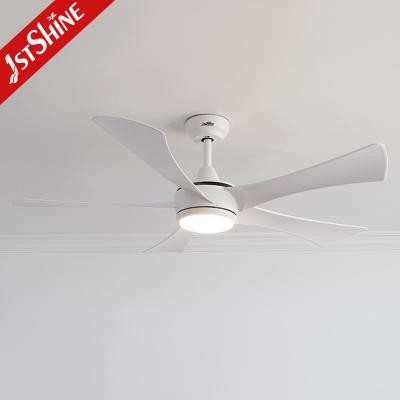 China 5 Blades White ABS Blades Ceiling Fan With Led Lighting for sale