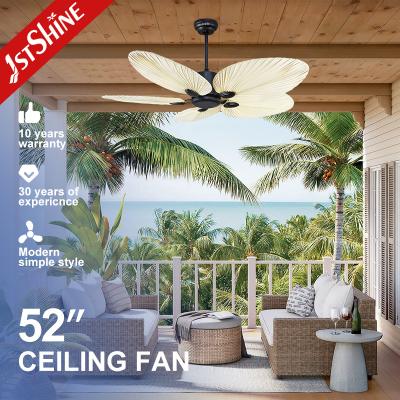 Chine Ventilateur de plafond Firstshine 52 pouces/OEM Motor silencieux télécommande 5 paumes Pas de lumière à vendre