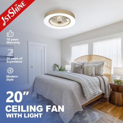 China 20 Inch Flush Mount Bedroom Ceiling Fan With Smart App Control for sale