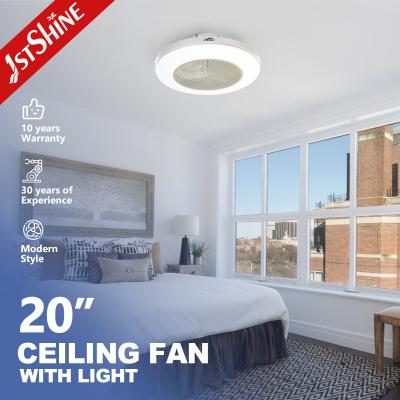 China Smart App Control 20 Inch Flush Mount LED Ceiling Fan For Bedroom for sale