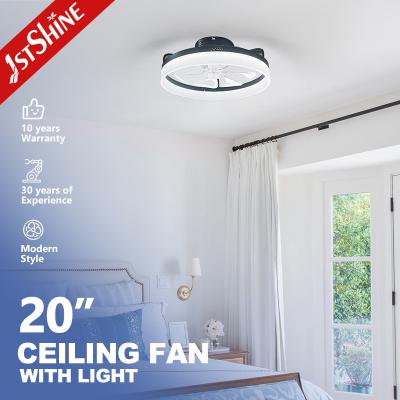 China Enclose Bladeless LED Ceiling Fan With Dimmable Led Light White Modern For Study Room for sale