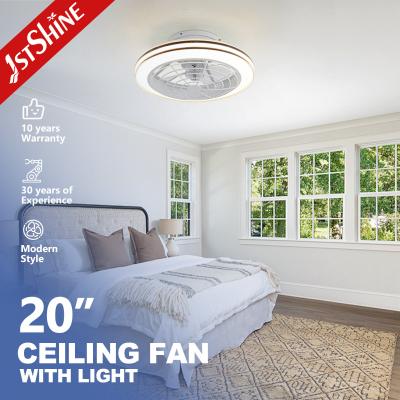 China Flush Mount Ceiling Fan With Light Quiet DC Motor Kitchen for sale