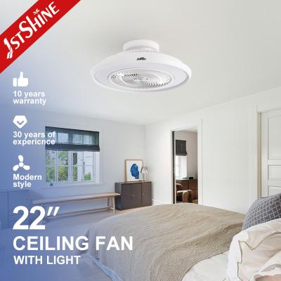 China Enclose Bladeless LED Ceiling Fan With Dimmable White Modern For Study Room for sale