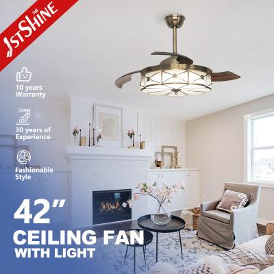 China 1stshine Foldable Ceiling Fan with Lights Custom Decorative Lighting and 10-Year Motor for sale