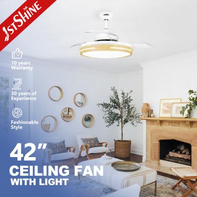 China Metal Acrylic 42 Inch Ceiling Fan Light with Pure Copper Motor and Remote Control for sale