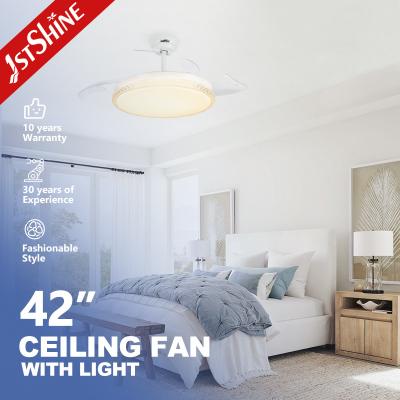 China Acrylic Blades Invisible Ceiling Fan With Light / DC Motor Energy Saving for sale