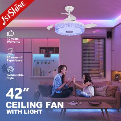 China Remote Control LED Ceiling Fan with 3 Color Lighting and High Speed Motor Wattage 35W for sale