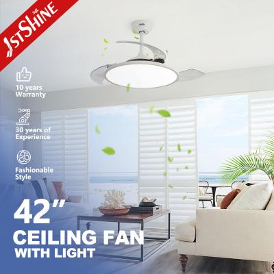 China Space Saving Invisible LED Ceiling Fan Light with Retractable Blades in Mordern Style for sale