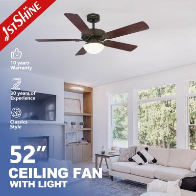 China 52'' Ceiling Fan With Light 6 Speed Remote Control Energy Saving for sale