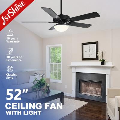 China Remote Control LED Ceiling Fan with Black MDF Blades and Energy-Saving LED Lighting for sale