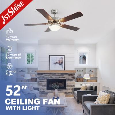 China MDF Blades Decorative Ceiling Light Fan Low Noise DC/AC Motor For Living Room for sale