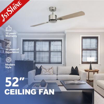 China Copper Motor Modern Ceiling Fans 2 MDF Sliver Finish Blades With 6 Speeds for sale