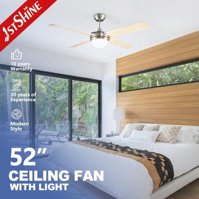 China MDF Blade Modern Ceiling Fan Led Light Contemporary Fans For Living Room for sale