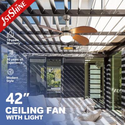 China IP42 Outdoor Ceiling Fan For Waterproof Plywood Blade Remote Control for sale