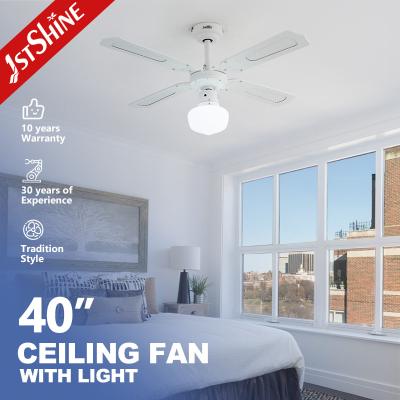 China OEM Remote Control Ceiling Fan with 1stshine Classic White Finish and 4 MDF Blades for sale