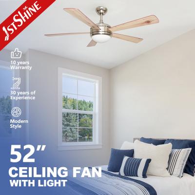 China 3 Color LED Light Modern Design 5 MDF Blades Large Ventilation Rotating Ceiling Fan for sale