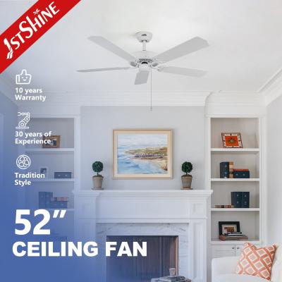 China Antique Style Electric Ceiling Fan with Pull Chain 5 MDF Blades and Silent Operation for sale