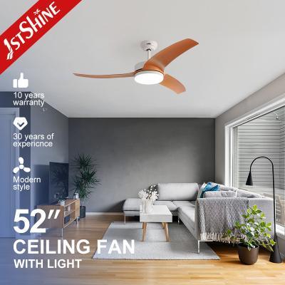 China Elegant Design Wood Grain ABS Blades Ceiling Fan With Dimmable Light for sale