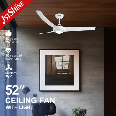 China White Modern ABS Quiet Ceiling Fan , DC LED Ceiling Fan With Remote Control for sale