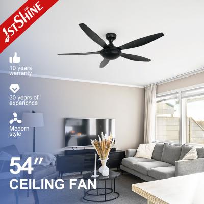 China 54 Inches 1stshine Black Plastic Ceiling Fan with Remote Control and Air Cooling Fan for sale