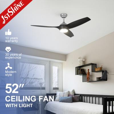 China Moderne 52 inch zwarte ABS-bladen Hoog luchtvolume afstandsbediening met LED-lichtbron Te koop