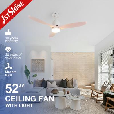 China 52'' Plastic LED Ceiling Fan With DC Motor And Dimming Lights for sale