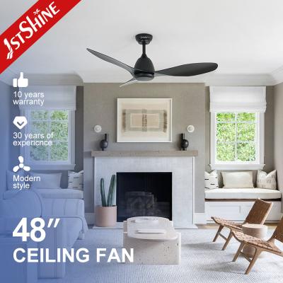 China Black ABS Ceiling Fan with 3*ABS Blades 6 Adjustable Wind Speed and Remote Control for sale