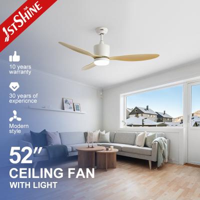 China Plastic Blade Downrod Mount Indoor Dimmable LED Ceiling Fan Light For Low Ceiling for sale