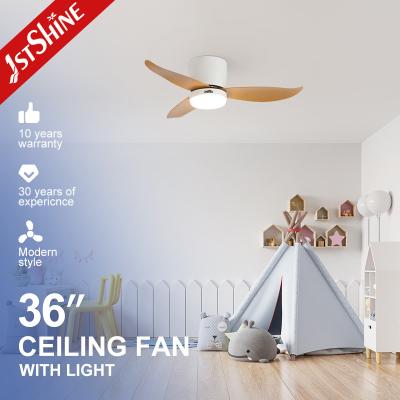 China Metal Lamp Body 36 Inch LED Ceiling Fan with Remote Control and 3 Color Lighting for sale