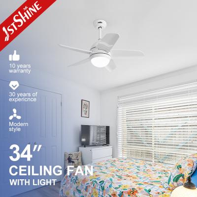 China 32 Inches Modern Ceiling Fan , AC Motor Plastic Blades White Quiet Ceiling Fan for sale