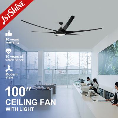 China Remote Control 100 Inch Ceiling Fan with Lights and Black ABS Housing Energy Saving for sale