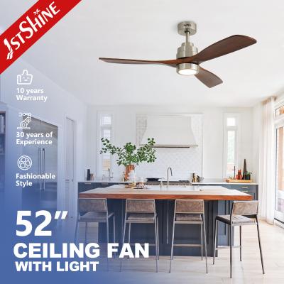 China 110-240V/50Hz-60Hz Input Voltage V LED Ceiling Fan with Metal Body and Solid Wood Blades for sale