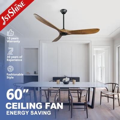 China Low MOQ Wooden Blade Ceiling Fan with Standard Wind Type and 15cm Suspender Length for sale