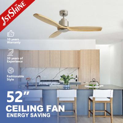 China Solid Wood Blades DC Ceiling Fan with Large Airflow Class A Energy Efficiency Rating for sale