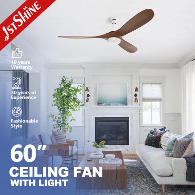 China 3 Wood Blade Ceiling Fan With Light And Remote Control Energy Saving Dc Motor for sale