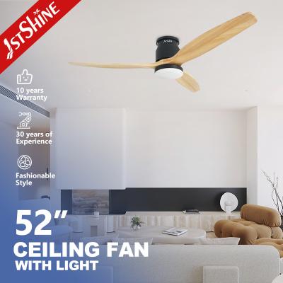 China Modern Design Wooden Blades DC Ceiling Fan with Reversible Function and Remote Control for sale