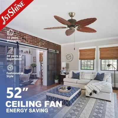 China 1stshine Ceiling Fan Household with Solid Wood Blades and 3 Speed Pull Chain Control for sale