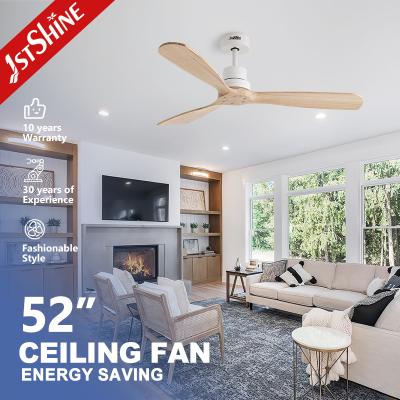 China 6 Speeds Choice Wood Ceiling Fan With Remote Control 3 Wooden Blade DC Motor for sale